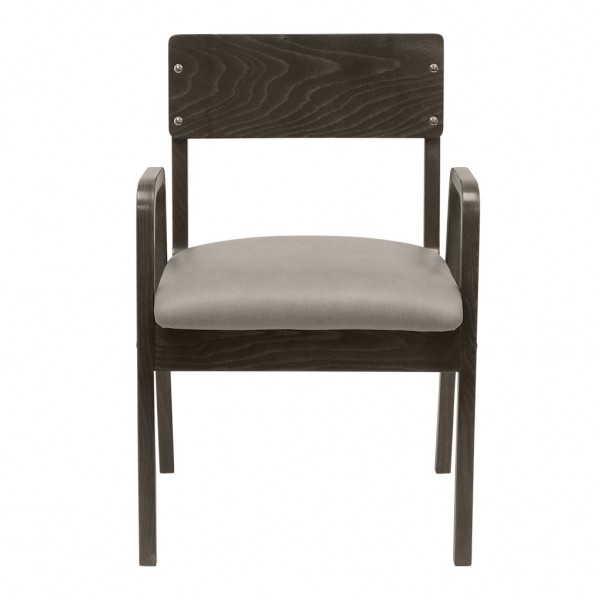 Holsag Carlo Commercial Fine Dining Restaurant Assisted Living Upholstered Wood Arm Chair (3)
